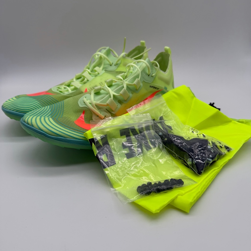 Nike Zoom Victory 5 XC Barely Volt Orange Track Spike Shoes Size 12.5 AJ0847-701
